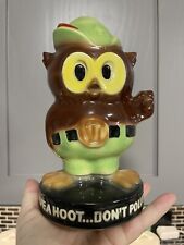VINTAGE WOODSY OWL BANK GIVE A HOOT DON'T POLLUTE McCOY UNITED STATES FOREST picture