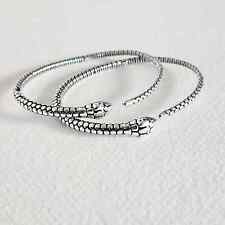 Silver snake serpent cuff bangle bracelet handmade picture