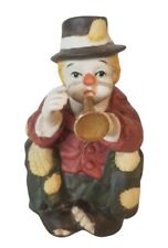 Vintage Hobo Clown Porcelain Ceramic Music Box Figurine 6.5