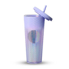 2022 Starbucks Gradual Ice Blue Studded Plastic Fashion Tumbler Straw Cup 24oz picture