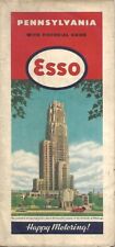 ESSO 1946 STANDARD OIL OF PENNSYLVANIA Road Map University of Pittsburgh  picture
