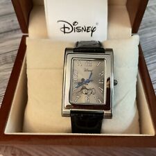 Mickey Mouse Limited Edition Watch - Stainless Steel -Black Leather Band 