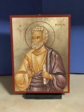 SAINT MATTHIAS THE APOSTLE -Greek Russian WOODEN ICON FLAT, WITH GOLD LEAF 5x7 picture