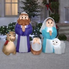6.5ft Holiday Living Nativity Scene Lighted Christmas Inflatable Gemmy Outdoor picture