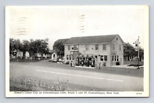 Sisson's Cabin City Motel Gas Station Restaurant Canandaigua Lake NY Postcard picture