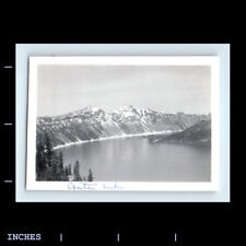 Vintage Photo LANDSCAPE CRATER LAKE OREGON SNOW-COVERED MOUNTAINS picture
