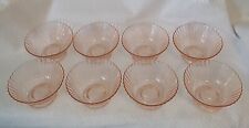 Vintage Pink Depression Glass - Petalware Sherbert Bowls Set Of 8 picture