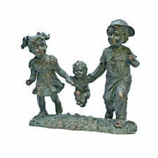 Childhood Memories Three Playful Children Garden Sculpture Patio Statue picture