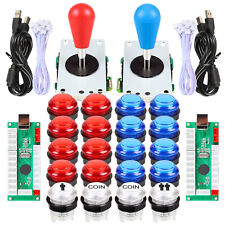 2 Player Arcade Stick Kit 2 Joystick 30mm 5V LED Arcade Buttons For Raspberry Pi picture