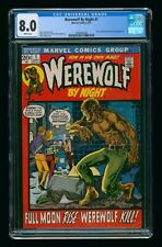 WEREWOLF BY NIGHT #1 (1972) CGC 8.0 MARVEL SPOTLIGHT #4 WHITE PAGES picture