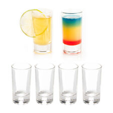6pk Tall Shot Glass Set 1.2oz Drinking Glasses With Heavy Base Party Glassware picture