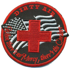 MARINE CORPS HMH-464 DIRTY AIR ITX BLACK RED HOOK LOOP EMBROIDERED JACKET PATCH picture
