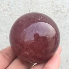 A+ 1PC Natural Strawberry Crystal Sphere Quartz Crystal Ball Reiki Healing 50mm+ picture