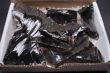 Obsidian 10 OZ Lot Natural Black Volcanic Glass Obsidian Crystal Chunks picture