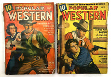 Popular Western Mag, Lot of 2, 1940, May V18#3 & July V19#1, Pulp Fict, Accept. picture