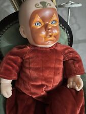 Vintage Pumpkin Fall Doll Creepy Cute Scary OOAK Prop Cloth Body Hand Painted picture