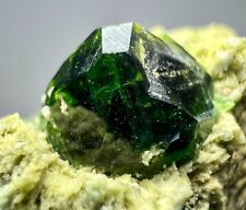 Top Quality Demantoid Garnet Crystal On Matrix. Belqees Mountain, IRN 118 GM. picture