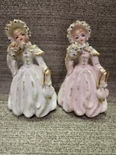 VINTAGE LEFTON LADYS IN PINK &WHITE K8571P & K8571W SPAGHETTI FLORAL VICTORIAN  picture
