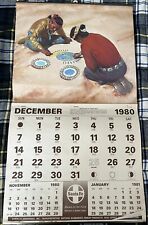 Vintage 1980 Mizen ATSF Sand Painter Santa Fe Railroad 24 X 14 Calendar Original picture