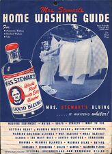 1955 LAUNDRY PRODUCT: MRS. STEWART'S LIQUID BLUING vintage advertising booklet picture