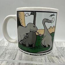 THE FAR SIDE 1982 The Real Reason Dinosaurs Became Extinct COFFEE MUG Larson picture