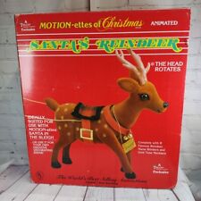 Reindeer Motionette of Christmas Vintage Telco Donner Rotating Head Tested Works picture