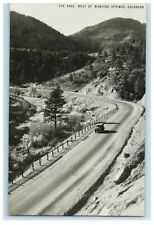 Ute Pass West Of Highway Car Manitou Springs Colorado CO Vintage Postcard picture