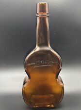 Vintage Owens Illinois Amber Glass Violin or Fiddle-Shaped Bottle 11