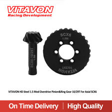 VITAVON HD Steel 1.5 Mod Overdrive Pinion&Ring Gear 10/29T For Axial SCX6 picture