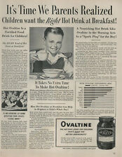 1951 Ovaltine Food Supplement for Children Child Breakfast Vintage Print Ad 1291 picture