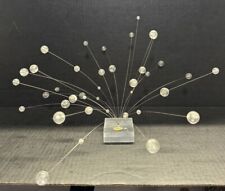 VINTAGE SPACE AGE KINETIC CLEAR BALLS ON WIRES SCULPTURE pop art mcm 60's 70's picture