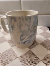 Starbucks 2016 Coffee Tea Mug Cup Teal Abstract Flowers Stackable 12oz. FADED picture