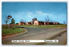 1957 Peach Tourist Court Exterior Highway Building Thomaston Georgia GA Postcard picture