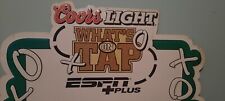 Vintage Original ESPN + Coors Light Large Metal Bar Sign What's On Tap 24x30 picture