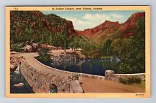 Tucson AZ-Arizona, In Sabino Canyon, c1944 Vintage Souvenir Postcard picture