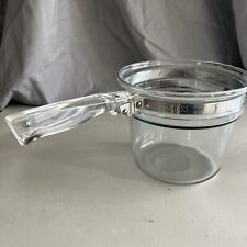 Qty 2, Pyrex Flameware 6283U 1½ qt Vintage Glass Sauce Double Boiler Inner Pot picture