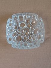 Vintage Clear Glass 4-Rest Ashtray Pebble Bubble Texture 4