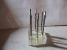 ANTIQUE DENTAL BIT SET of 6  in ACRILIC BASE. 1950  WITH RECEIPT. picture
