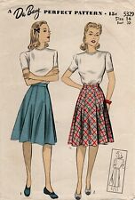 DuBarry 5329 Bias-Cut Skirt w Waistband Sz 14 UNCUT Sewing Pattern 1940s picture