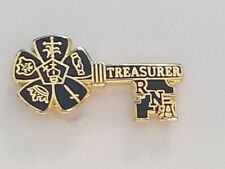 RNA Royal Neighbors of America Treasurer Key Enamel Fraternal Org Hat Lapel Pin  picture