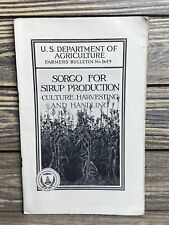 Vintage Farmers Bulletin US Dept of Agriculture No 1619 Sorgo For Sirup 1930  picture