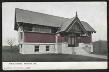 Public Library, Kaukauna, Wisconsin, 1911 Postcard, Unused picture