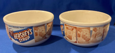 Hershey's Syrup Ceramic Stoneware Ice Cream Bowl Lot of 2 picture