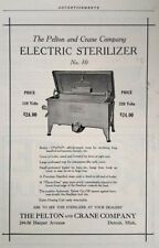 1917 Detroit Pelton Crane Electric Sterilizer Antique Dental Equipment Print Ad picture