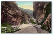 c1940 Gaviota Pass Coast Highway Santa Barbara California Hand-Colored Postcard picture