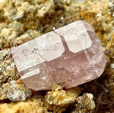 104 Gram Fluorescent Rare Pinkish Apatite Crystal On Matrix From Pakistan picture