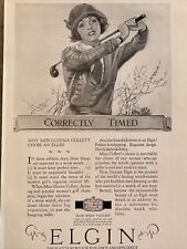 Vintage 1925 Women’s Golf Champion Glenna Collett Elgin Watch Print Ad picture