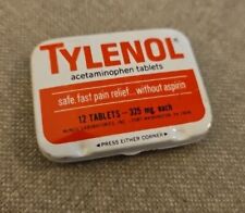 Tylenol aspirin sized pocket tin circa 1971 vintage medicine tin picture