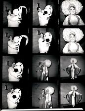 LAE4 Orig Contact Sheet Photo SNOOPY AT THE ICE FOLLIES 1971 BACKSTAGE COSTUMES picture
