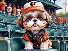 AI photo of your favorite pet breed and your favorite baseball team picture